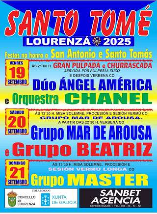 Fechas, información, programa, cartel, imágenes, mapa y ubicación de San Antonio e Santo Tomás de Santo Tomé  en  Lourenzá