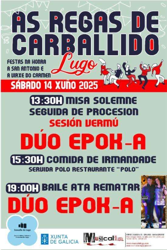 San Antonio e Virxe do Carme de As Regas de Carballido (2025) en Lugo
