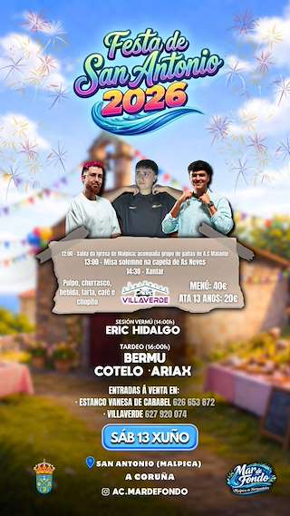 Fechas, información, programa, cartel, imágenes, mapa y ubicación de San Antonio (2026)  en  Malpica de Bergantiños