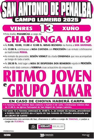 Fechas, información, programa, cartel, imágenes, mapa y ubicación de San Antonio (2026)  en  O Campo Lameiro