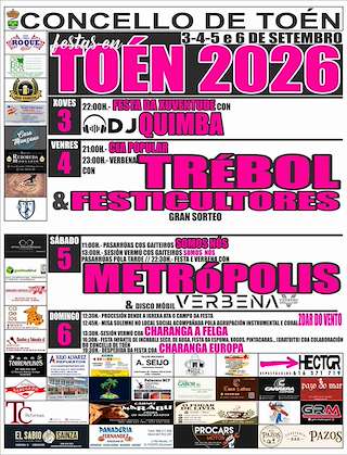 Fechas, información, programa, cartel, imágenes, mapa y ubicación de San Antonio (2026) en Toén