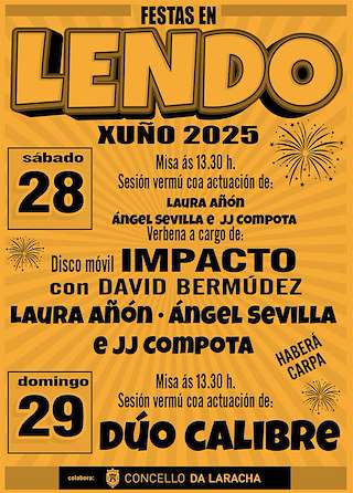 Fechas, información, programa, cartel, imágenes, mapa y ubicación de San Antonio y Santísimo Sacramento de Lendo  en  Laracha