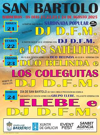 Fechas, información, programa, cartel, imágenes, mapa y ubicación de San Bartolo  en  Barreiros