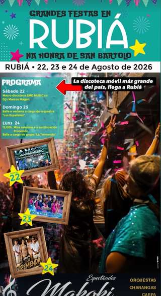 Fechas, información, programa, cartel, imágenes, mapa y ubicación de San Bartolo (2026)  en  Rubiá