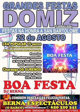 Fechas, información, programa, cartel, imágenes, mapa y ubicación de San Bartolomé de Domiz (2026)  en  Carballeda de Valdeorras