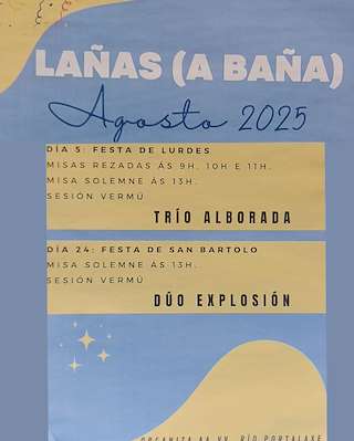 Fechas, información, programa, cartel, imágenes, mapa y ubicación de San Bartolomé de Lañas  en  A Baña
