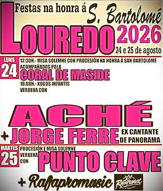 Fechas, información, programa, cartel, imágenes, mapa y ubicación de San Bartolomé de Louredo (2026)  en  Maside