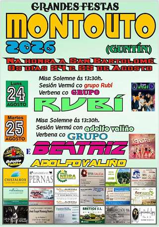Fechas, información, programa, cartel, imágenes, mapa y ubicación de San Bartolomé de Montouto (2026)  en  Guntín