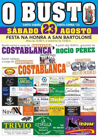 Fechas, información, programa, cartel, imágenes, mapa y ubicación de San Bartolomé de O Busto  en  Santa Comba
