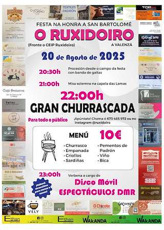 Fechas, información, programa, cartel, imágenes, mapa y ubicación de San Bartolomé de Ruxidoiro  en  Barbadás