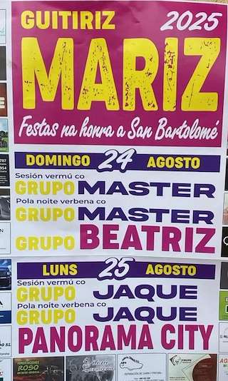 Fechas, información, programa, cartel, imágenes, mapa y ubicación de San Bartolomeu de Maríz  en  Guitiriz