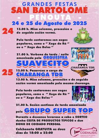 Fechas, información, programa, cartel, imágenes, mapa y ubicación de San Bartolomeu de Penouta  en  Viana do Bolo