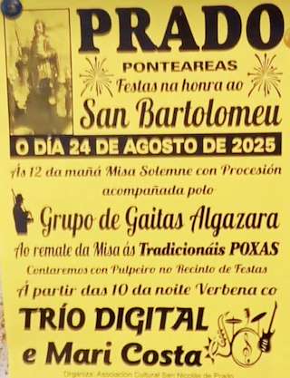 Fechas, información, programa, cartel, imágenes, mapa y ubicación de San Bartolomeu de Prado  en  Ponteareas