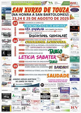 Fechas, información, programa, cartel, imágenes, mapa y ubicación de San Bartolomeu de San Xurxo da Touza  en  Taboadela