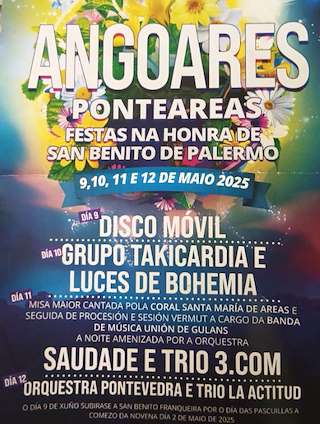 Fechas, información, programa, cartel, imágenes, mapa y ubicación de San Benito de Palermo de Angoares  en  Ponteareas