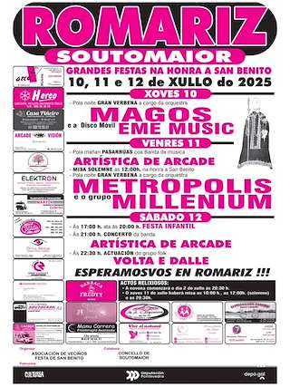 Fechas, información, programa, cartel, imágenes, mapa y ubicación de San Benito de Romariz  en  Soutomaior