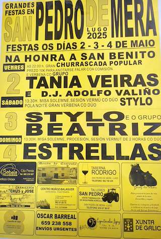 Fechas, información, programa, cartel, imágenes, mapa y ubicación de San Benito de San Pedro de Mera  en  Lugo