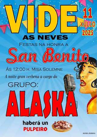 Fechas, información, programa, cartel, imágenes, mapa y ubicación de San Benito de Vide  en  As Neves