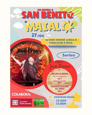 Fechas, información, programa, cartel, imágenes, mapa y ubicación de San Benito  en  Oza Cesuras