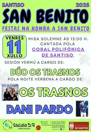 Fechas, información, programa, cartel, imágenes, mapa y ubicación de San Benito  en  Santiso