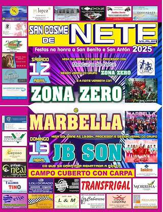Fechas, información, programa, cartel, imágenes, mapa y ubicación de San Benito y San Antonio de Nete  en  Vilalba