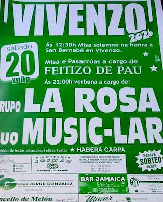 Fechas, información, programa, cartel, imágenes, mapa y ubicación de San Bernabé de Vivenzo (2026)  en  Melón
