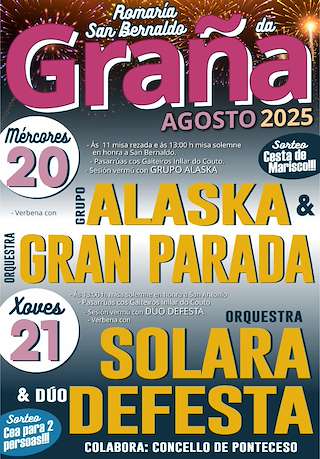 Fechas, información, programa, cartel, imágenes, mapa y ubicación de San Bernardo da Graña  en  Ponteceso