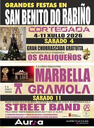 Fechas, información, programa, cartel, imágenes, mapa y ubicación de San Bieito de Rabiño (2026)  en  Cortegada
