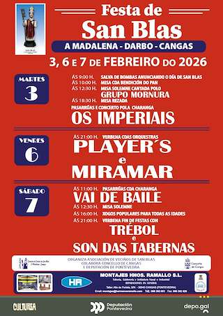 Fechas, información, programa, cartel, imágenes, mapa y ubicación de San Blas de A Madalena  en  Cangas de Morrazo