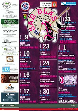 Fechas, información, programa, cartel, imágenes, mapa y ubicación de San Blas de Bembrive (2026) en Vigo