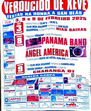 Fechas, información, programa, cartel, imágenes, mapa y ubicación de San Blas de Verducido  en  Pontevedra