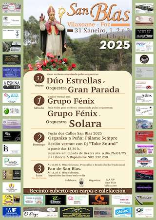Fechas, información, programa, cartel, imágenes, mapa y ubicación de San Blas de Vilaxoane  en  Foz