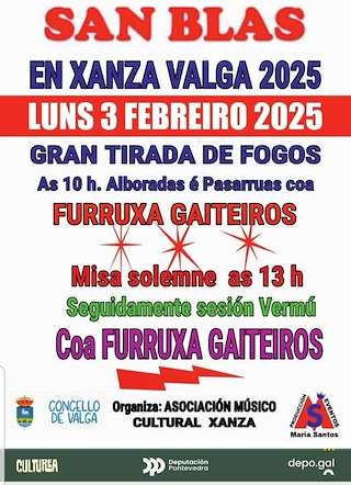 Fechas, información, programa, cartel, imágenes, mapa y ubicación de San Blas de Xanza  en  Valga