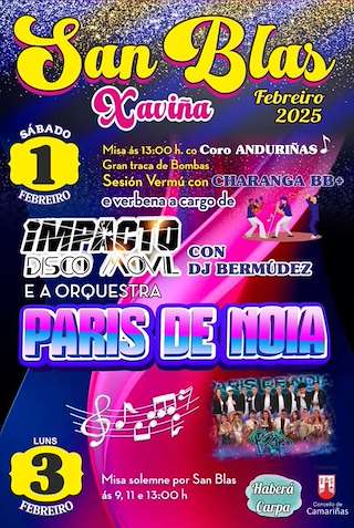 Fechas, información, programa, cartel, imágenes, mapa y ubicación de San Blas de Xaviña  en  Camariñas