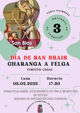 Fechas, información, programa, cartel, imágenes, mapa y ubicación de San Blas  en  Xunqueira de Ambía