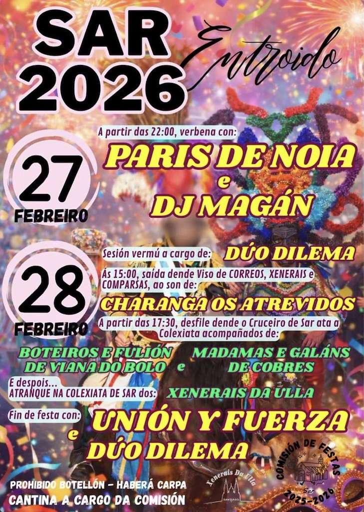 San Blas y Carnaval de Sar (2026) en Santiago de Compostela