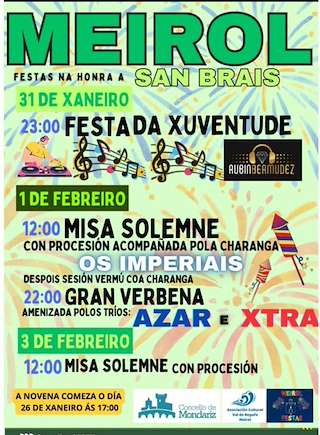 Fechas, información, programa, cartel, imágenes, mapa y ubicación de San Brais de Meirol   en  Mondariz