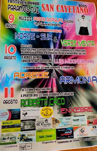 Fechas, información, programa, cartel, imágenes, mapa y ubicación de San Caetano de Paramos - XVIII Festa do Pulpo  en  Tui