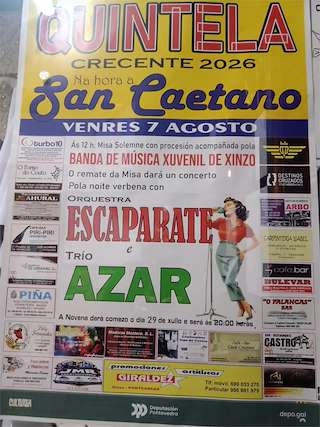 Fechas, información, programa, cartel, imágenes, mapa y ubicación de San Caetano de Quintela (2026)  en  Crecente