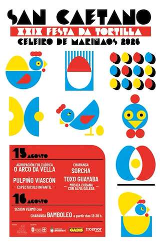 Fechas, información, programa, cartel, imágenes, mapa y ubicación de San Caetano - XXIX Festa da Tortilla (2026)  en  Barreiros