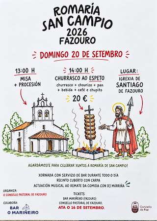 Fechas, información, programa, cartel, imágenes, mapa y ubicación de San Campio de Fazouro (2026)  en  Foz