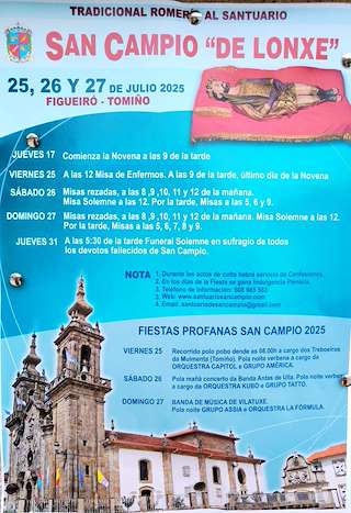 Fechas, información, programa, cartel, imágenes, mapa y ubicación de San Campio de Lonxe  en  Tomiño