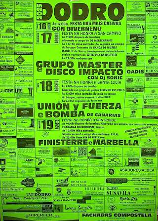 Fechas, información, programa, cartel, imágenes, mapa y ubicación de San Campio, Santa Lucía y San Roque  en  Dodro