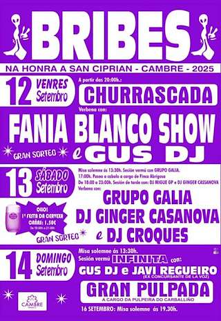 Fechas, información, programa, cartel, imágenes, mapa y ubicación de San Ciprián de Bribes  en  Cambre