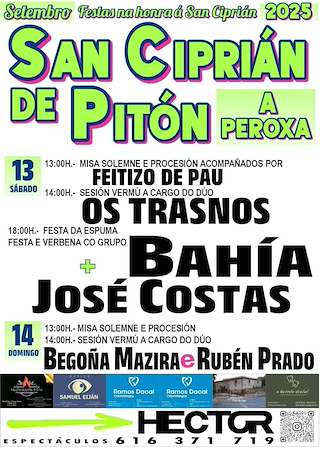 Fechas, información, programa, cartel, imágenes, mapa y ubicación de San Ciprián de Pitón  en  A Peroxa
