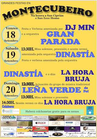 Fechas, información, programa, cartel, imágenes, mapa y ubicación de San Ciprián y Ecce Homo de Montecubeiro (2026) en Castroverde