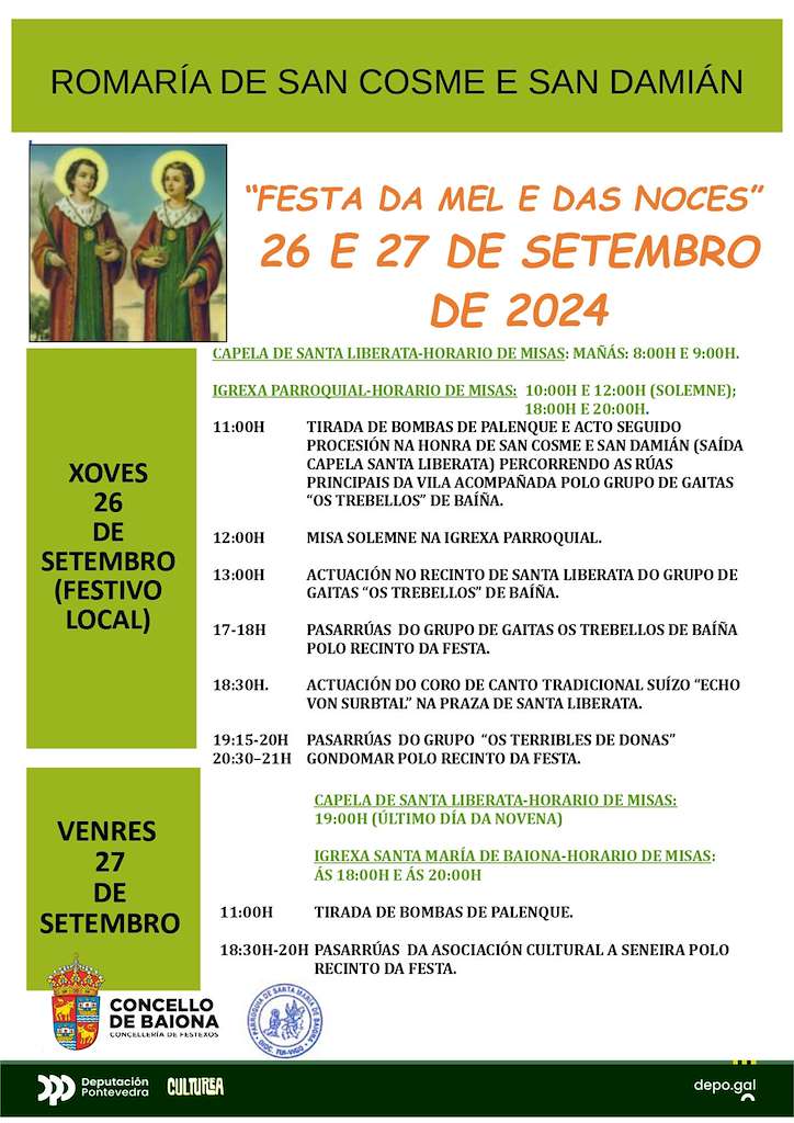 San Cosme e San Damián - Festa do Mel e das Noces en Baiona