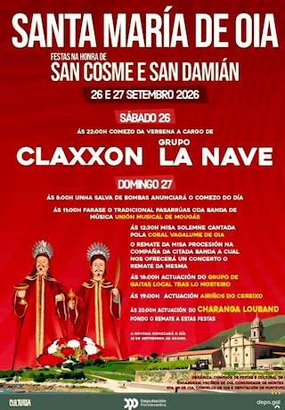 Fechas, información, programa, cartel, imágenes, mapa y ubicación de San Cosme y San Damián (2026) en Oia