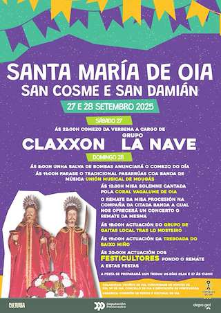 Fechas, información, programa, cartel, imágenes, mapa y ubicación de San Cosme y San Damián  en  Oia