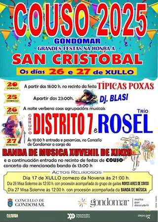 Fechas, información, programa, cartel, imágenes, mapa y ubicación de San Cristóbal de Couso  en  Gondomar